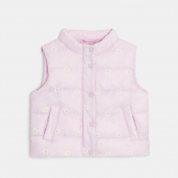 Obaibi Μπουφάν αμάνικο σε φλοράλ σχέδιο για μωρά κοριτσάκια