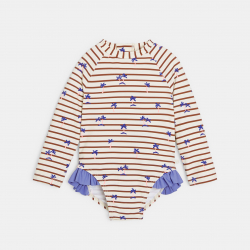 Obaibi Μαγιό ολόσωμο φλοράλ με αντηλιακή προστασία, για μωρά κοριτσάκια