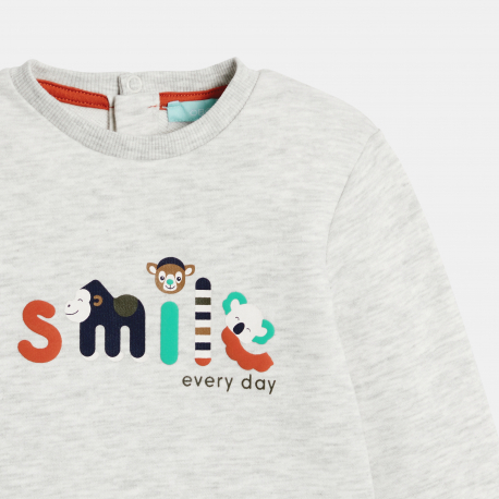 Obaibi Φούτερ από χνουδωτό ύφασμα με ζωάκια για μωρά αγοράκια