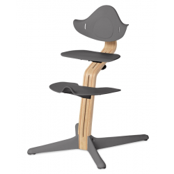Σετ κάθισμα, υποπόδιο και βάση εδάφους καρέκλας Nomi Highchair Grey