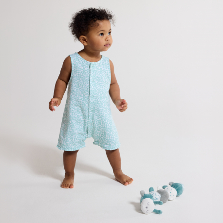 Obaibi Φορμάκι κοντό φλοράλ πράσινο για μωρά κοριτσάκια