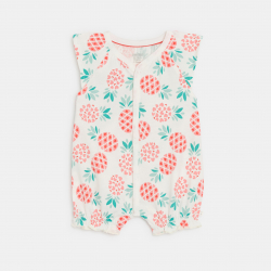 Obaibi Φορμάκι κοντό με σχέδιο ανανά, πορτοκαλί για μωρά κοριτσάκια