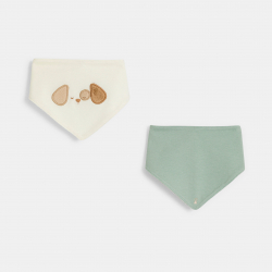 Obaibi Σαλιάρα τριγωνική, σκυλάκι, για μωρά αγοράκια (σετ των 2)