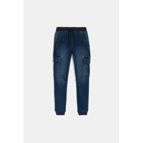 Okaidi Παντελόνι τζιν cargo σε σκούρο μπλε για αγόρια