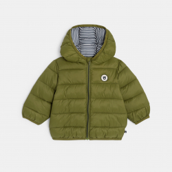 Obaibi Μπουφάν καπιτονέ με κουκούλα χακί για μωρά αγοράκια