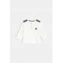 Obaibi Μπλούζα μακρυμάνικη, λευκή, για μωρά αγοράκια