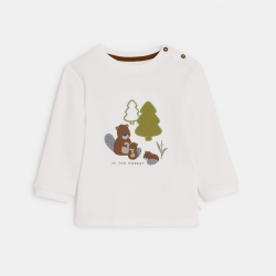 Obaibi Μπλούζα σφηκοφωλιά, κάστορας, λευκή, για μωρά αγοράκια