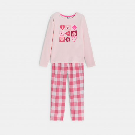 Okaidi Πιτζάμα 2 τεμαχίων, καρδιές, ροζ για κορίτσια