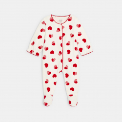 Obaibi Φορμάκι ύπνου από βελούδο, καρδιές, λευκό για μωρά κοριτσάκια