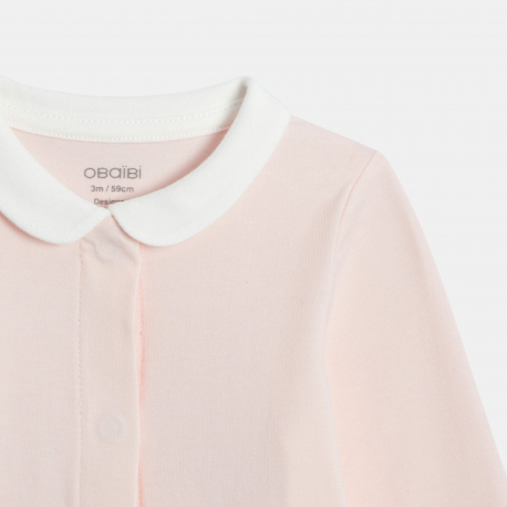 Obaibi Σύνολο από 3 βαμβακερά κομμάτια φλοράλ ροζ για νεογέννητα κοριτσάκια