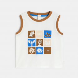 Obaibi Φανελάκι αμάνικο από μακό για μωρά αγοράκια