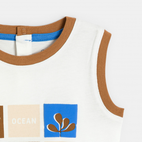 Obaibi Φανελάκι αμάνικο από μακό για μωρά αγοράκια