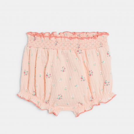 Obaibi Μπλούζα και φουφούλα από  βαμβακερό ύφασμα με ιδιαίτερο φλοράλ σχέδιο ροζ για μω