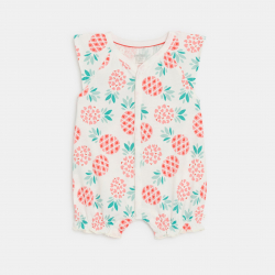 Obaibi Φορμάκι κοντό με σχέδιο ανανά, πορτοκαλί για μωρά κοριτσάκια