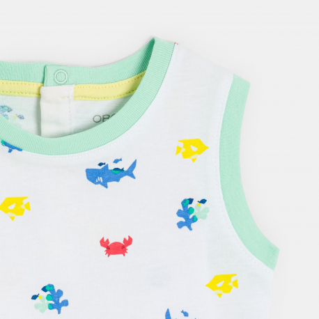 Obaibi Φανελάκι αμάνικο από μακό για μωρά αγοράκια