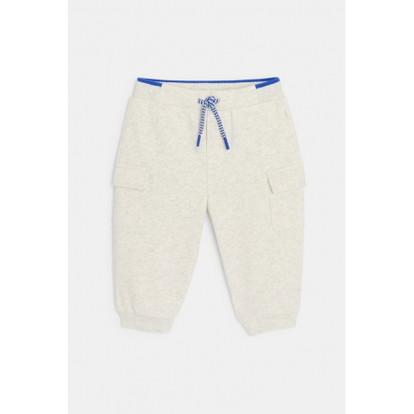 Obaibi Παντελόνι φόρμας από χνουδωτό ύφασμα γκρι για μωρά αγοράκια