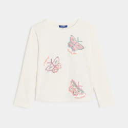 Okaidi Μπλούζα μακρυμάνικη με σχέδιο πεταλούδας για κορίτσια