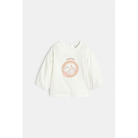 Obaibi Μπλούζα με γατάκια λευκή για μωρά κοριτσάκια