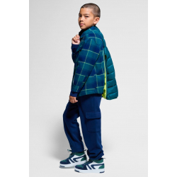Okaidi Πουκάμισο μπουφάν καρό με κουκούλα πράσινο για αγόρια