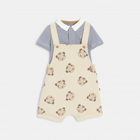 Obaibi Σαλοπέτα κοντή τίγρης και ριγέ φορμάκι για μωρά αγοράκια