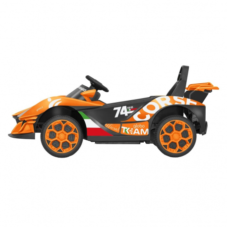 Ηλεκτροκίνητο σπορ αυτοκίνητο e-Spidko με μπαταρία λιθίου 12V Πορτοκαλί