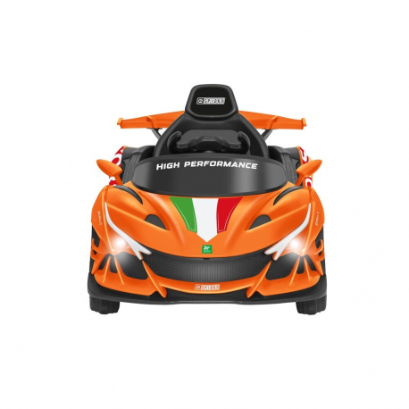 Ηλεκτροκίνητο σπορ αυτοκίνητο e-Spidko με μπαταρία λιθίου 12V Πορτοκαλί