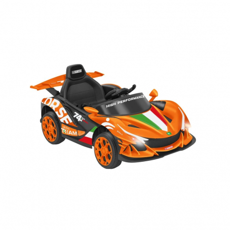 Ηλεκτροκίνητο σπορ αυτοκίνητο e-Spidko με μπαταρία λιθίου 12V Πορτοκαλί