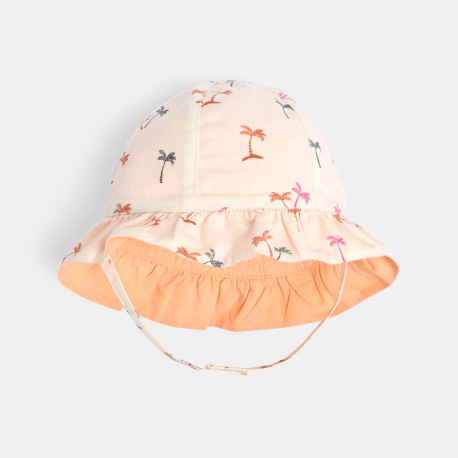 Obaibi Καπέλο ηλίου διπλής όψης πορτοκαλί για μωρά κοριτσάκια