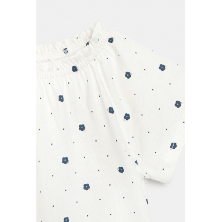 Obaibi Μπλούζα με ελαστικό γιακά κίτρινη για μωρά κοριτσάκια