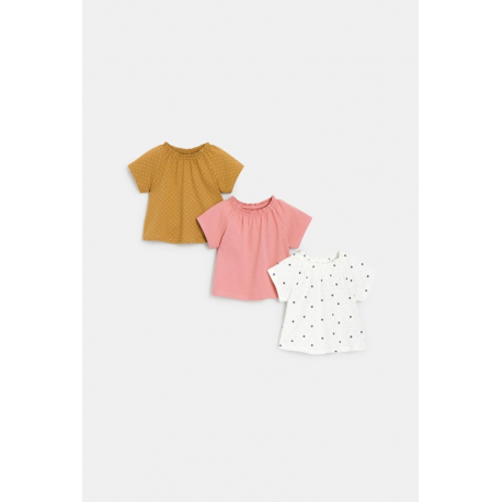 Obaibi Μπλούζα με ελαστικό γιακά κίτρινη για μωρά κοριτσάκια