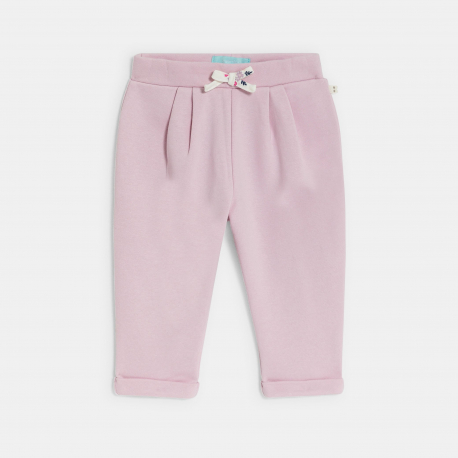 Obaibi Παντελόνι από χνουδωτό ύφασμα ροζ για μωρά κοριτσάκια