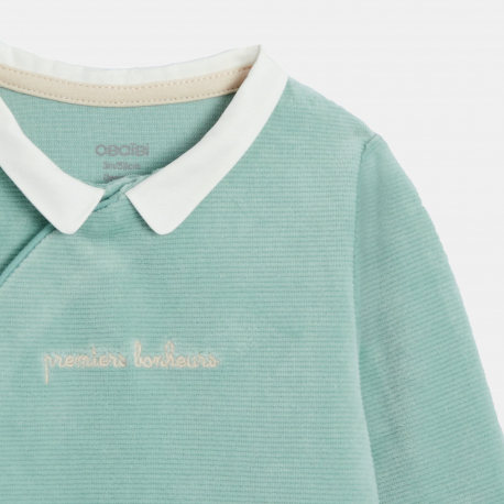 Obaibi Φορμάκι ύπνου από κοτλέ βελούδο πράσινο για μωρά αγοράκια