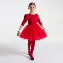 Okaidi Φόρεμα κόκκινο χριστουγεννιάτικο για κορίτσια