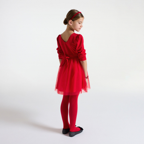 Okaidi Φόρεμα κόκκινο χριστουγεννιάτικο για κορίτσια
