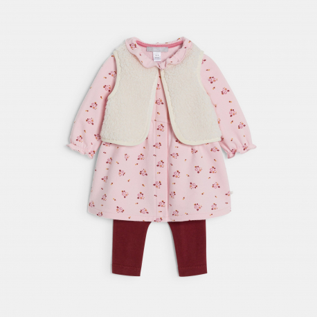 Obaibi Φόρεμα με τυπωμένα σχέδια ροζ για μωρά κοριτσάκια