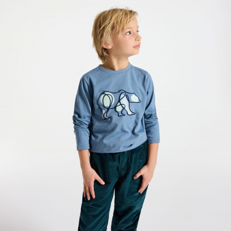 Okaidi Μπλούζα με μοτίφ, μπλε, αρκουδάκι για αγόρια