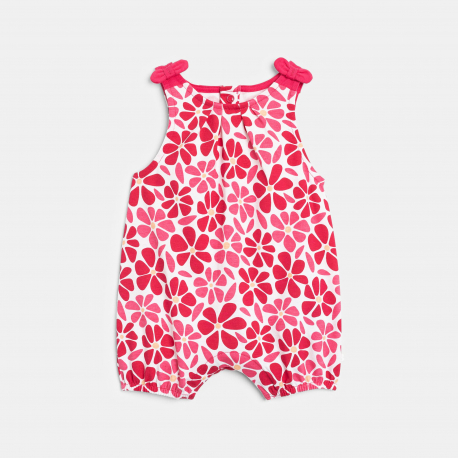 Obaibi Φορμάκι κοντό φλοράλ ροζ για μωρά κοριτσάκια
