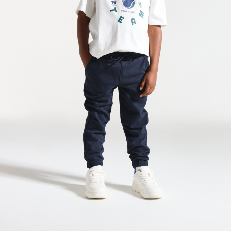 Okaidi Παντελόνι φόρμας από ελαφρύ χνουδωτό ύφασμα μονόχρωμο για αγόρια