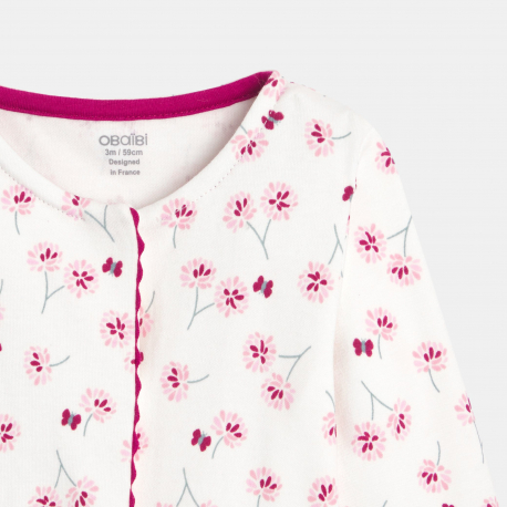 Obaibi Φορμάκι ύπνου φλοράλ από ύφασμα, ροζ για μωρά κοριτσάκια