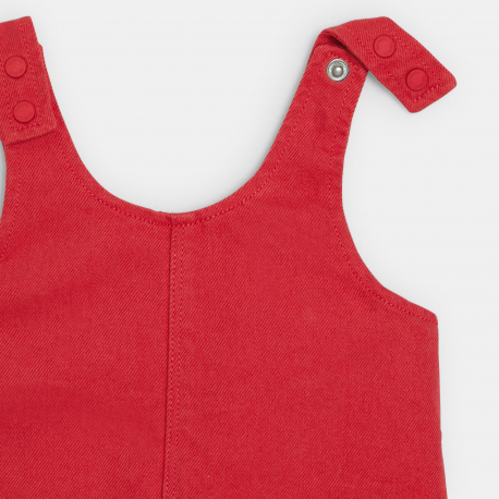 Obaibi Φόρεμα σαλοπέτα από τζιν κόκκινο για μωρά κοριτσάκια