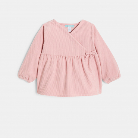 Obaibi Σύνολο από βελούδο ροζ για μωρά κοριτσάκια