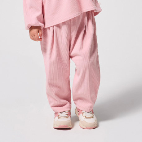 Obaibi Σύνολο από βελούδο ροζ για μωρά κοριτσάκια