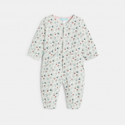 Obaibi Φορμάκι ολόσωμο μπεζ με μοτίφ γάτα για μωρά κοριτσάκια