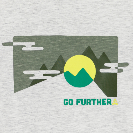 Okaidi Μπλούζα κοντομάνικη με μήνυμα γκρι μελανζέ για αγόρια