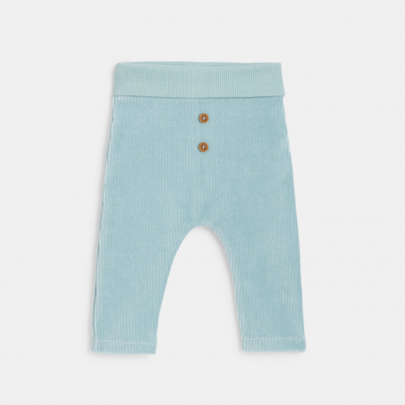 Obaibi Πουλόβερ απαλό από χονρό φλις και κολάν από κοτλέ βελούδο, λευκό, για νεογέννητα