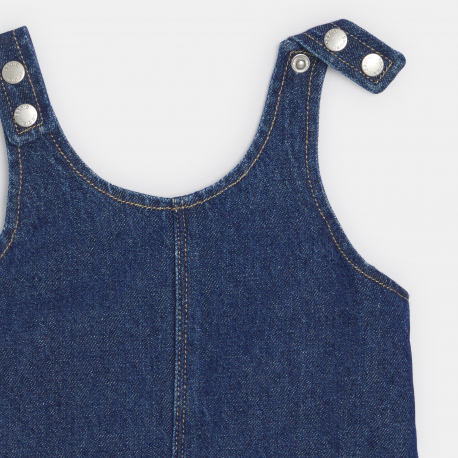 Obaibi Φόρεμα σαλοπέτα από τζιν μπλε για μωρά κοριτσάκια