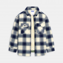 Okaidi Πουκάμισο μπουφάν καρό με εσωτερική επένδυση από φλις μπεζ για αγόρια