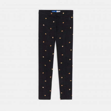 Okaidi Κολάν μακρύ με μοτίφ πεταλούδα μαύρο για κορίτσια