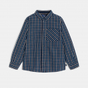 Okaidi Πουκάμισο καρό σε ναυτικό μπλε για αγόρια