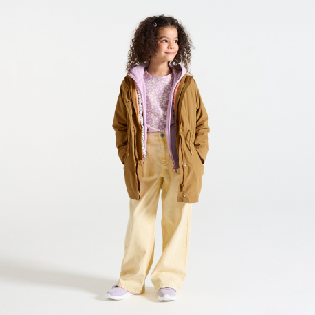 Okaidi Παλτό 3 σε 1 με κουκούλα και υδροαπωθητική προστασία με κουκούλα σε καμηλό χρώμα